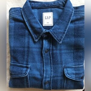 GAP Indigo Blue Denim Flannel Work Shirt